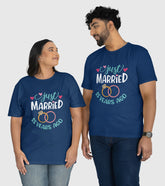 Just Married 25 Years Ago Unisex Half Sleeve T-Shirts (Pack of 2)